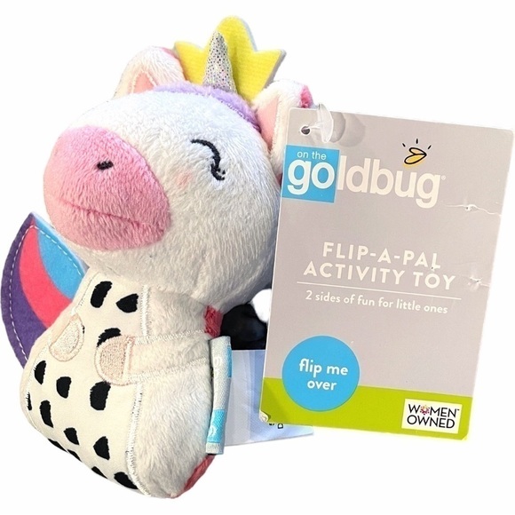On the Goldbug Flip a Pal Activity Toy 2 in 1 Unicorn Fox Squeaker Sound Sensory - Picture 9 of 12